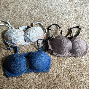 Three Victoria’s Secret bras